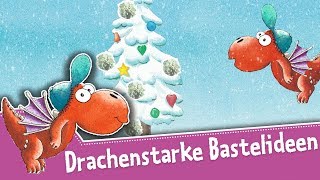 Basteln für Weihnachten – Flauschige Schneebälle – Drachenstarke Bastelideen – Kinder basteln [upl. by Adnilg921]