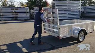 5x10 Utility Trailer With Aluminum Tread Plate Walls [upl. by Lobel]