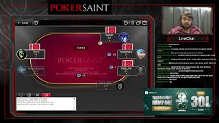 LIVE POKER 25L GTD on PokerSaint 5 tickets giveaway [upl. by Jorgan]