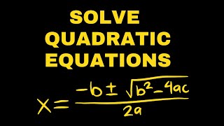 Solve quadratic equations using a quadratic formulaeasy and detailed explanation [upl. by Sadler]