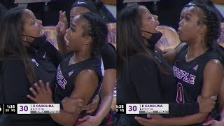 Coach Holds Player Back After She ELBOWS Opponents Face amp Gets Shoved In The Face Back [upl. by Siravart]