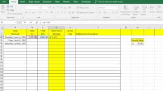 Simple Time Sheet In Excel [upl. by Anuat]