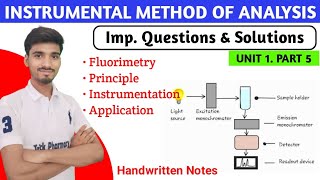 Fluorimetry  Principle  Instrumentation  Application  IMA unit 1 important questions amp Solutions [upl. by Kendyl203]