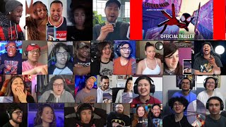 SPIDERMAN ACROSS THE SPIDERVERSE  Official Trailer 2 Reaction Mashup [upl. by Sihon2]