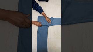 How to fold jeans to save space  Space saving jeans folding idea trending diy jeans shorts new [upl. by Ltney204]