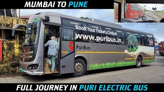 Mumbai to Pune in OLECTRA Electric Bus  PuriBus  Full Bus Journey [upl. by Anelleh669]