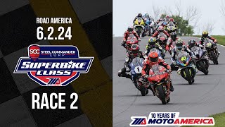 Steel Commander Superbike Race 2 at Road America  FULL RACE  MotoAmerica [upl. by Ecnerret156]