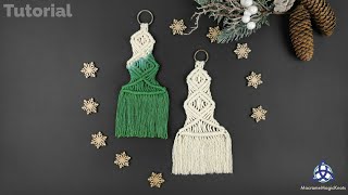 DIY  Macrame Christmas Tree  Christmas Ornaments  PAINTING [upl. by Ejroj]