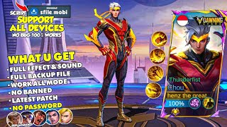 Script Skin Chou Hero  Thunderfist No Password Terbaru Full Effect amp Voice  New Patch [upl. by Nare]