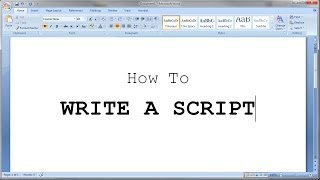 How to Write a Short Script [upl. by Ynohtona]