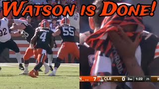 Deshawn Watson Ruptures Achilles on 102024 He will not see another snap in Cleveland GRUESOME [upl. by Margeaux]