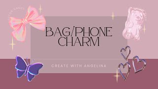 Bag Charm  Phone Charm hand painted beads new hobby [upl. by Awjan]