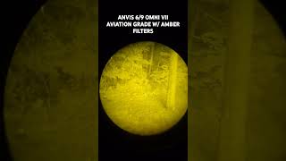 Aviation Grade OMNI VII tube amp ANVIS 69 Objective lense with Amber FILTERSnightvision [upl. by Ayila264]