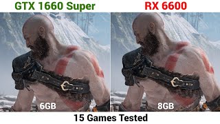 Nvidia GTX 1660 Super vs AMD RX 6600  15 Games Tested [upl. by Akinak]