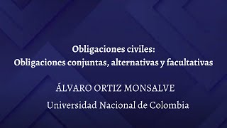 Obligaciones conjuntas alternativas y facultativas [upl. by Forlini]