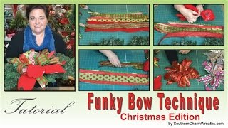 How to Make a Funky Bow  Christmas Edition [upl. by Daven]