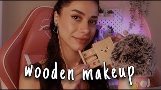 TAHTA MAKYAJ MALZEMELERİ İLE MAKYAJINI YAPALIM🧴💄✂️ TÜRKÇE ASMR WOODEN MAKEUP 💄 [upl. by Stav312]