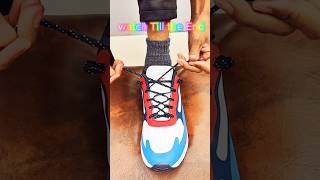 How to tie shoe laces Creative ways to tie shoelaces shoes lace styles shoelaces shorts short [upl. by Merrel]