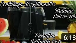 RESENHA CENTRÍFUGA DE ALIMENTOS BRITÂNIA JUICER 700 COMO DESMONTAR E COMO LIMPAR [upl. by Briny]