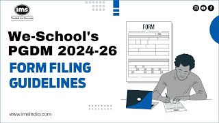 Welingkar PGDM 2024 Form Filling Process  We School Form Filling Guidelines [upl. by Amehsyt]