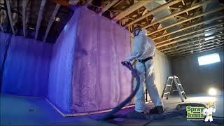 Basement Spray Foam Insulation  asmr [upl. by Atoked]