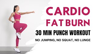 30MIN PUNCH CARDIO WORKOUT  Intense Full Body Fat Burn🔥No Jumping No Squat No Lunge [upl. by Fang]