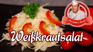 Weißkrautsalat mit Geheimzutat selber machen  Metzgersalate  Opa Jochens Rezept [upl. by Acilejna583]