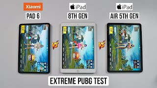 Xiaomi Pad 6 vs iPad 8th Gen vs iPad Air 5 Extreme Pubg Test  Shocking Results 😱 [upl. by Alohs831]