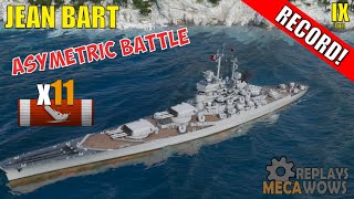 Jean Bart 11 Kills Asymetric Battle  World of Warships Gameplay [upl. by Balac661]