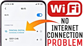 How To Fix WiFi Problem  Connected No Internet  wifi connected but no internet access android [upl. by Kirima]