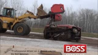 BOSS Loader Box Plow Durability Testing [upl. by Labina]