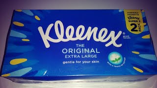 Kleenex The original extra large tissues unboxing [upl. by Alikee]