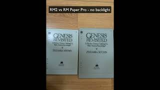 reMarkable 2 vs reMarkable Paper Pro  screen backlight sample [upl. by Frasco307]