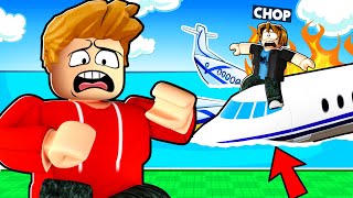 ROBLOX CHOP AND FROSTY PLAY AIRPLANE STORY PART 3 [upl. by Tdnaltroc]