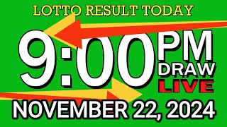 LIVE 9PM LOTTO RESULT TODAY NOV 22 2024 2D3DLotto 9pmlottoresultnovember222024 swer3result [upl. by Aihtniroc]