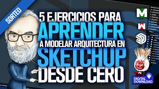 🏗️ SketchUp modelado de ARQUITECTURA desde cero  TUTORIAL español BASICO para arquitectos 1ra PARTE [upl. by Wehrle406]