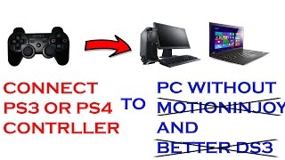 1 How to connect PS3PS4 controller to PC without Motioninjoy or Better DS3  Easiest Way 2023 [upl. by Acinok820]