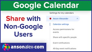 Sharing a Google Calendar with NonGmail Users [upl. by Ailene552]