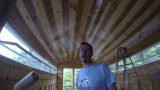 5  The easy way to finish a TampG Pine Ceiling with polyurethane [upl. by Rora]