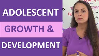 Adolescent Growth and Development Milestones Nursing NCLEX Teen Review [upl. by Raycher]