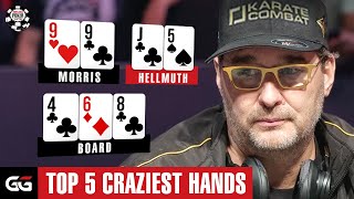 TOP 5 CRAZIEST Poker Hands in 2024 WSOP Day 1 [upl. by Lennon]