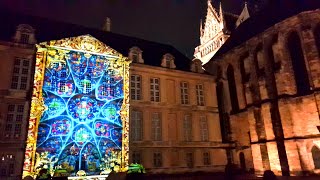 ANIMATION SON ET LUMIERE NOEL PALAIS DU TAU REIMS DECEMBRE 2018 [upl. by Stclair584]