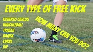 Every Type of Free Kick  How Many Can You Do  ShootAndThrill [upl. by Rena]