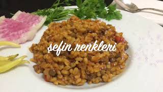 Yeşil Mercimekli Bulgur Pilavı Nasıl Yapılır [upl. by Eclud]