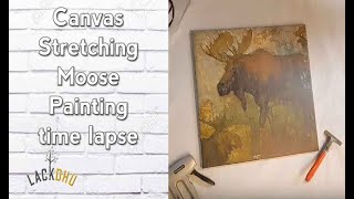 How to stretch Art CAnvas stretching time lapse  edinburgh makers  candlemaker row old town [upl. by Egag]