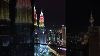 Travel Malaysia  Kuala Lumpur  Ascott Star  City night view  Petronas Twin Towers [upl. by Eikcor]