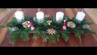 DIY  Adventsgesteck selber basteln  Weihnachtsdeko  Weihnachten [upl. by Gavini]