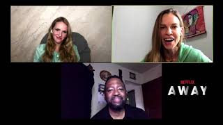 Away  Talitha Bateman and Hilary Swank interview BlackFilmandTVcom [upl. by Nyllek]