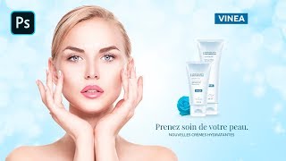 Créer une fausse publicité pour des cosmétiques Tuto Photoshop [upl. by Falda391]