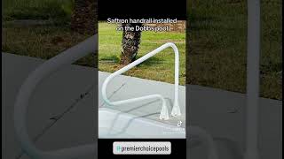 Saftron handrail installed at the Dobbs pool premierchoicepools [upl. by Gainer]